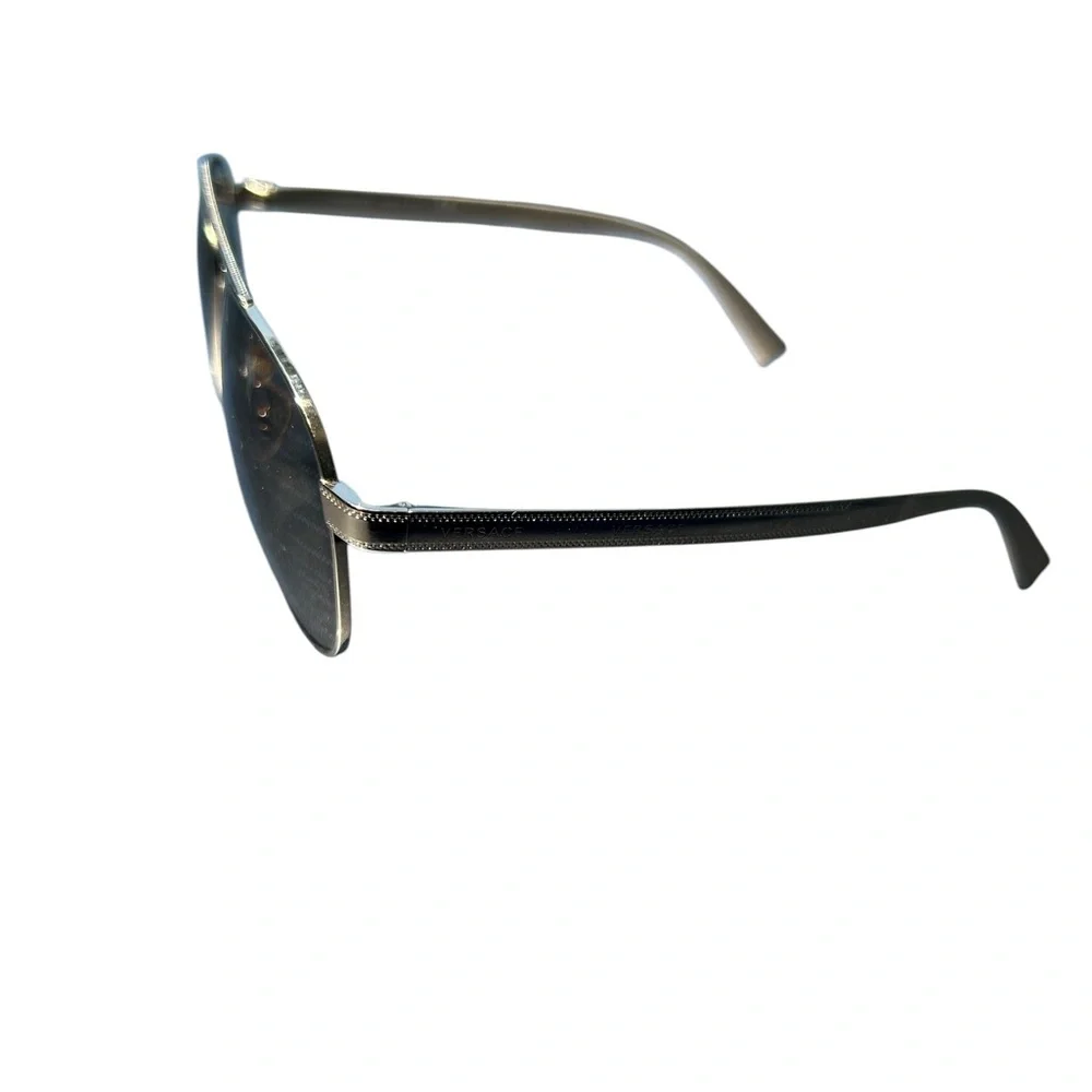 Versace Men’s Beige Metal Aviator VE2209 Sunglasses 1252/V3